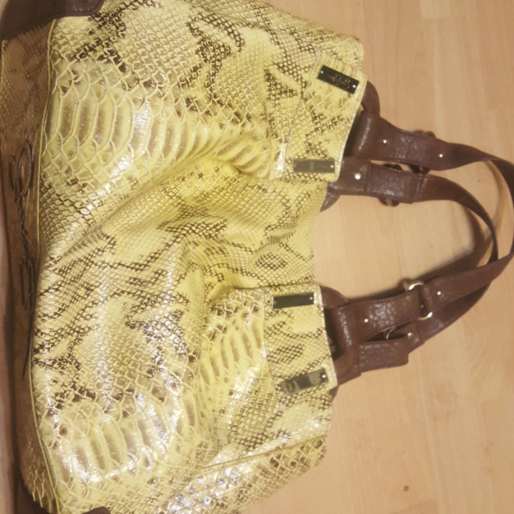 jessica simpson handbags PVC  X large 14x20 Yellow